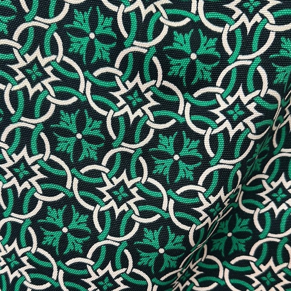 J. Crew Green and White Pencil Skirt Knee-Length Work - Picture 2 of 4